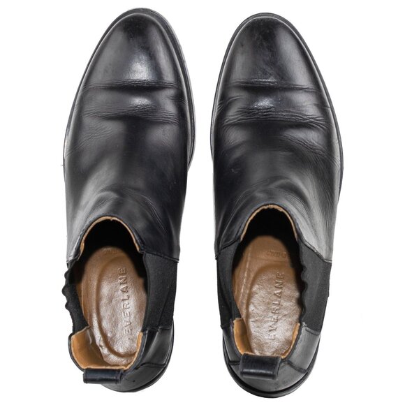 Everlane The Modern Chelsea Boot Black Leather Size 7 - Picture 4 of 16